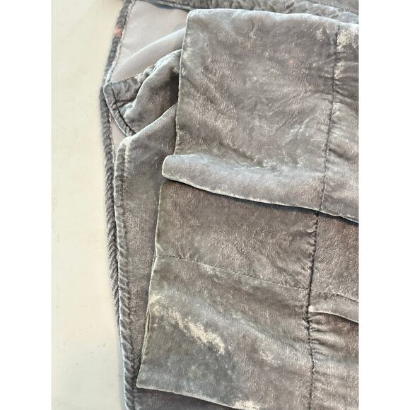 J.JILL crushed Velvet Tunic Blazer Womans Petite Small Silver‎ Pewter - Picture 9 of 10